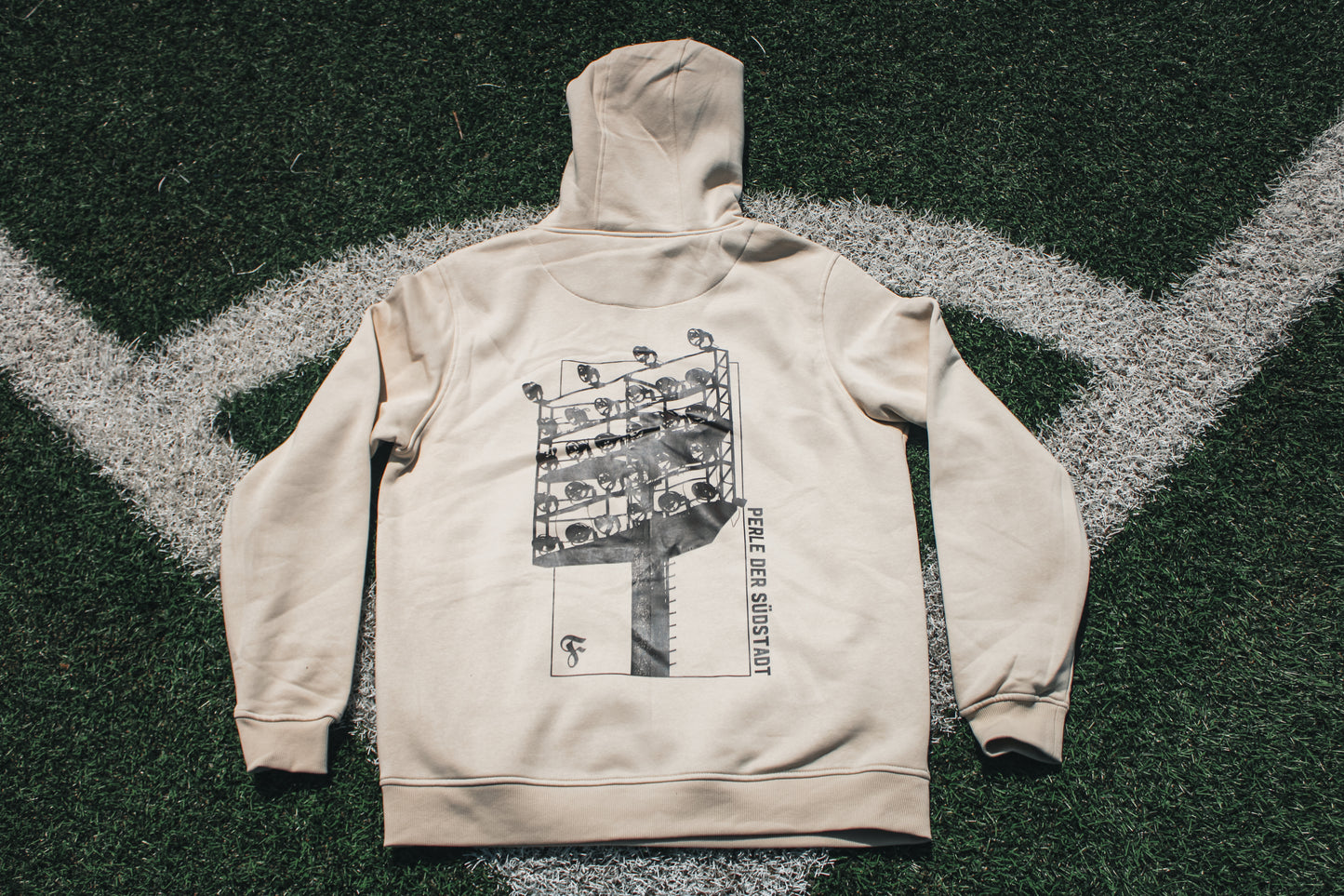 Hoodie "f" beige