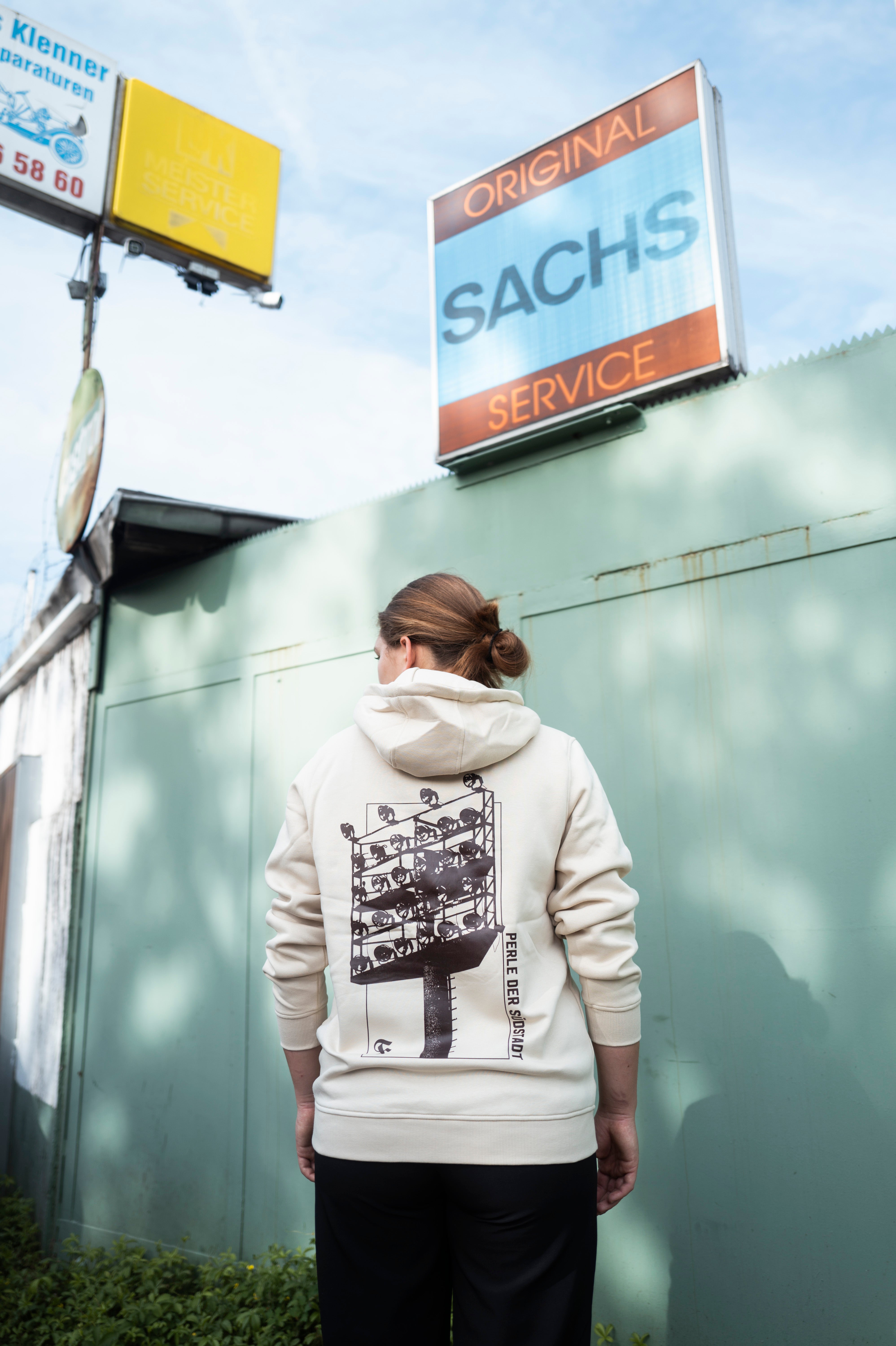 Hoodie "F" beige